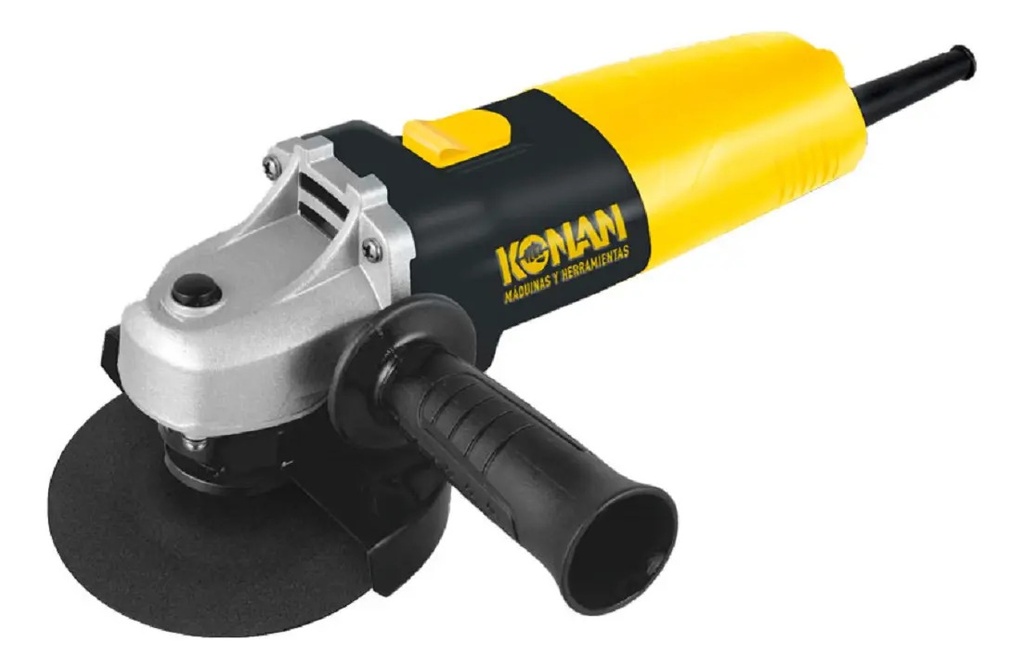 Amoladora Angular Konan 115mm 720w Corte Y Desbaste Eléctrica Amarillo Y Negro 50