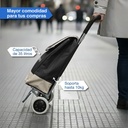 Changuito De Compras Reforzado 35 L Plegable Mercado Y Hogar Negro