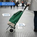 Changuito De Compras Reforzado 35 L Plegable Mercado Y Hogar Verde