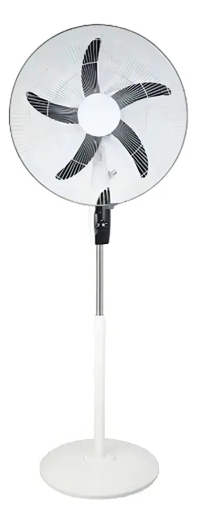 Ventilador De Pie Kanjihome Kjh-fh1212 De 20 Pulgadas 95w Color De La Estructura Blanco 50.8 Cm Negro Plástico 5