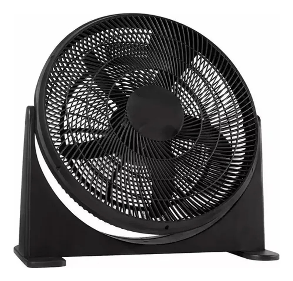 Ventilador De Piso Kanji Kjh-fh1405 Con 5 Aspas De Plástico Negro De 14  35.56 Cm