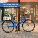 Bicicleta De Paseo Rodado 27 Playera Acero Con Canasto Kanji Azul 27  