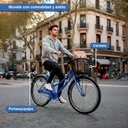 Bicicleta De Paseo Rodado 27 Playera Acero Con Canasto Kanji Azul 27  