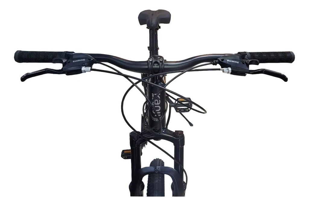 Bicicleta Mountain Bike Kanji R29 7 Velocidades Freno A Disc Negro Con Blanco 18  
