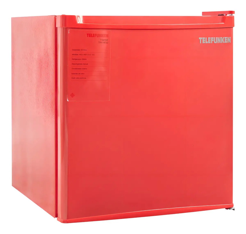 Heladera Frigobar Telefunken 50 Litros Rojo Tfk-hf50-r
