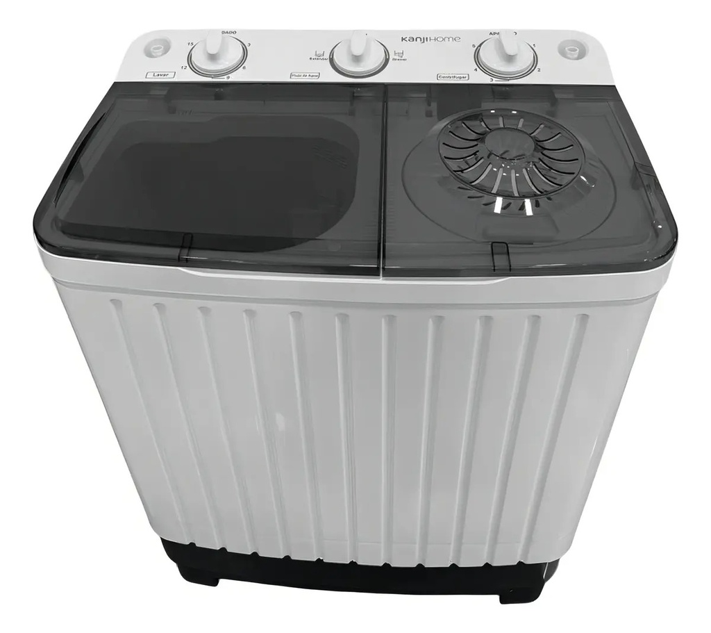 Lavasecarropas Semiautomático Kanji Twin Lava & Seca 5kg Con Bomba De Extracción Xpb55-655sp Blanco