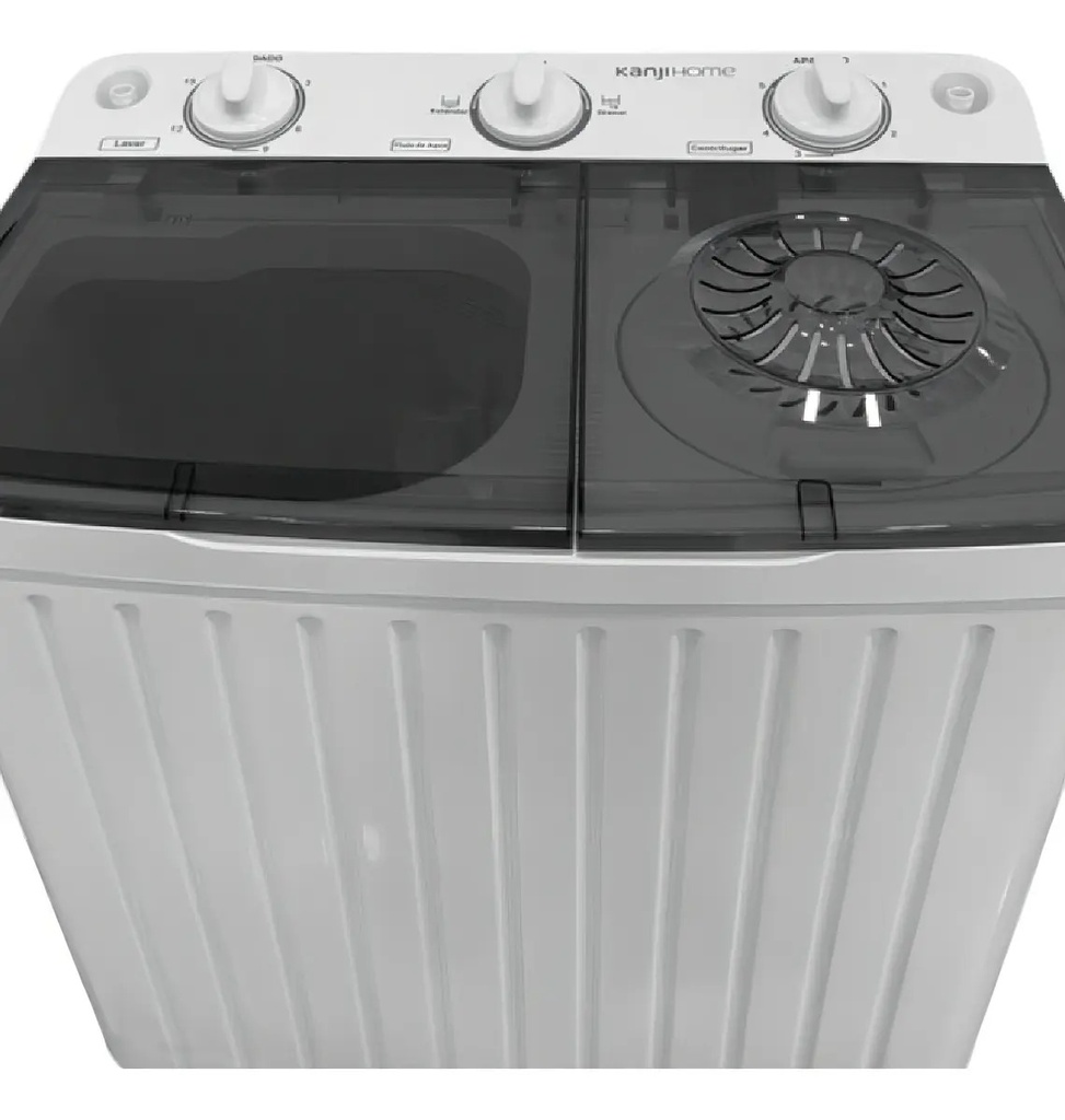 Lavasecarropas Semiautomático Kanji Twin Lava & Seca 5kg Con Bomba De Extracción Xpb55-655sp Blanco