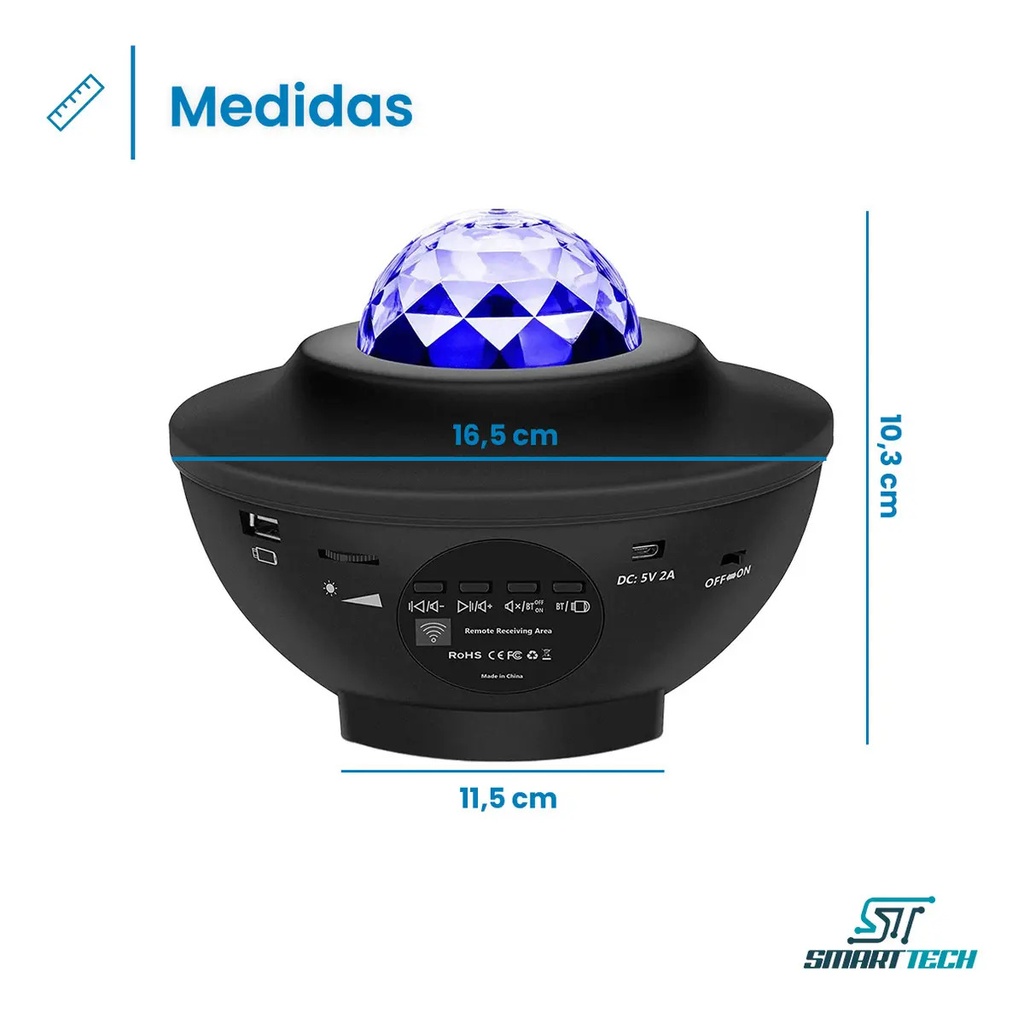 Proyector Luz Galaxia Led Bl-xk01 Marca Smart Tech Color Negro