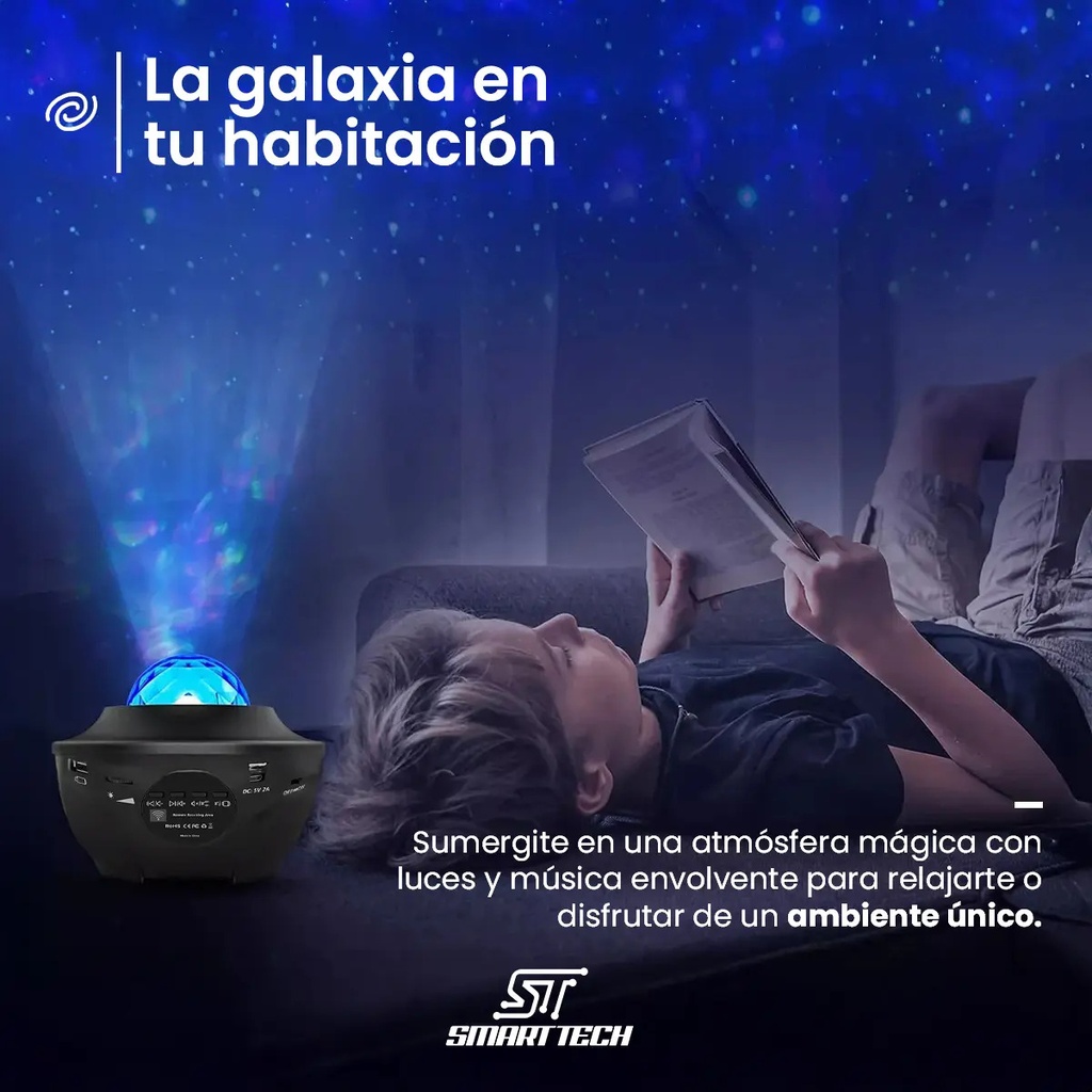Proyector Luz Galaxia Led Bl-xk01 Marca Smart Tech Color Negro