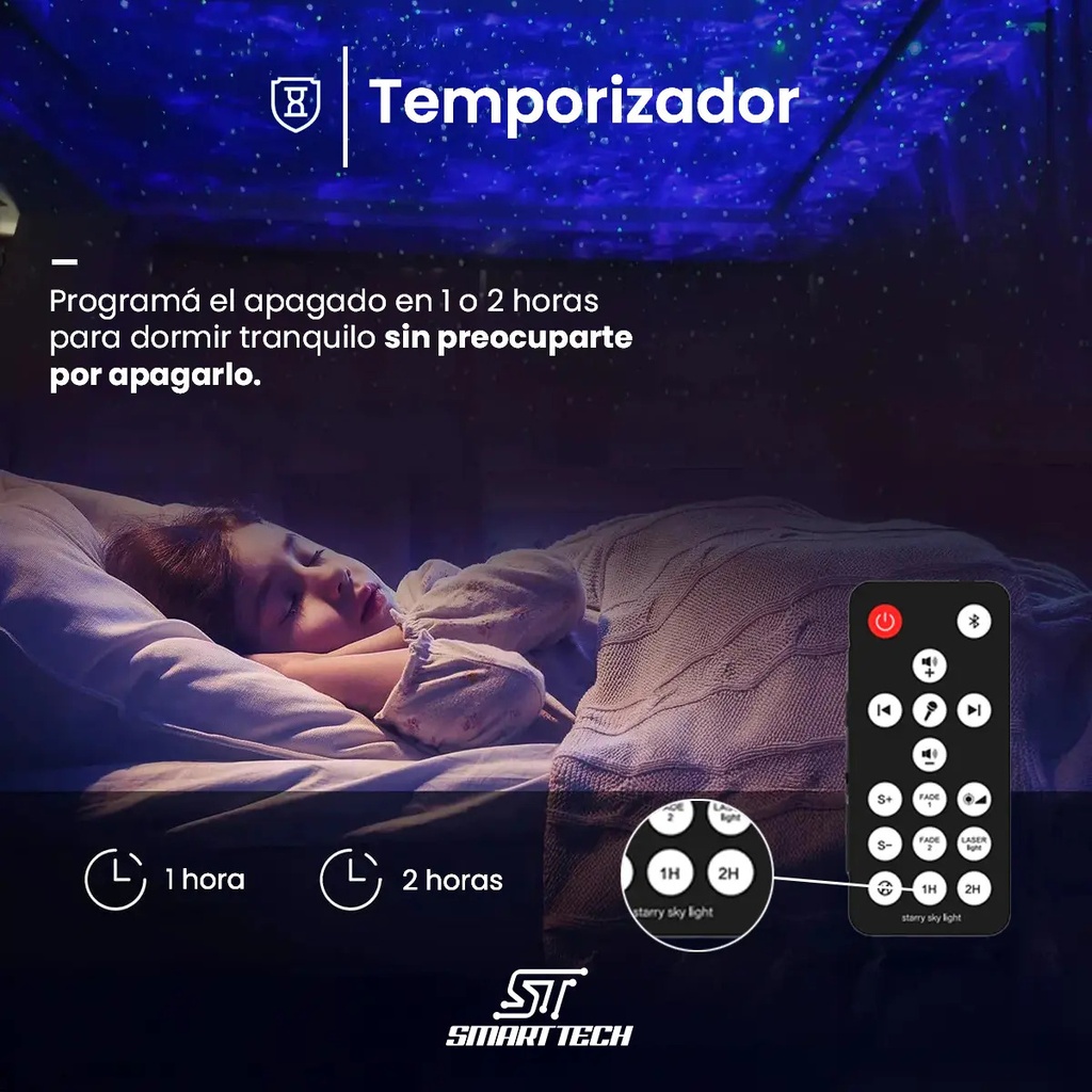 Proyector Luz Galaxia Led Bl-xk01 Marca Smart Tech Color Negro