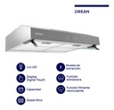 Purificador Extractor De 60 Cm Inoxidable Drean Cudr604ia Gris