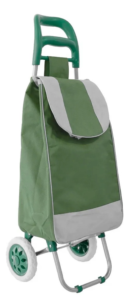 Changuito De Compras Reforzado 35 L Plegable Mercado Y Hogar Verde Oscuro