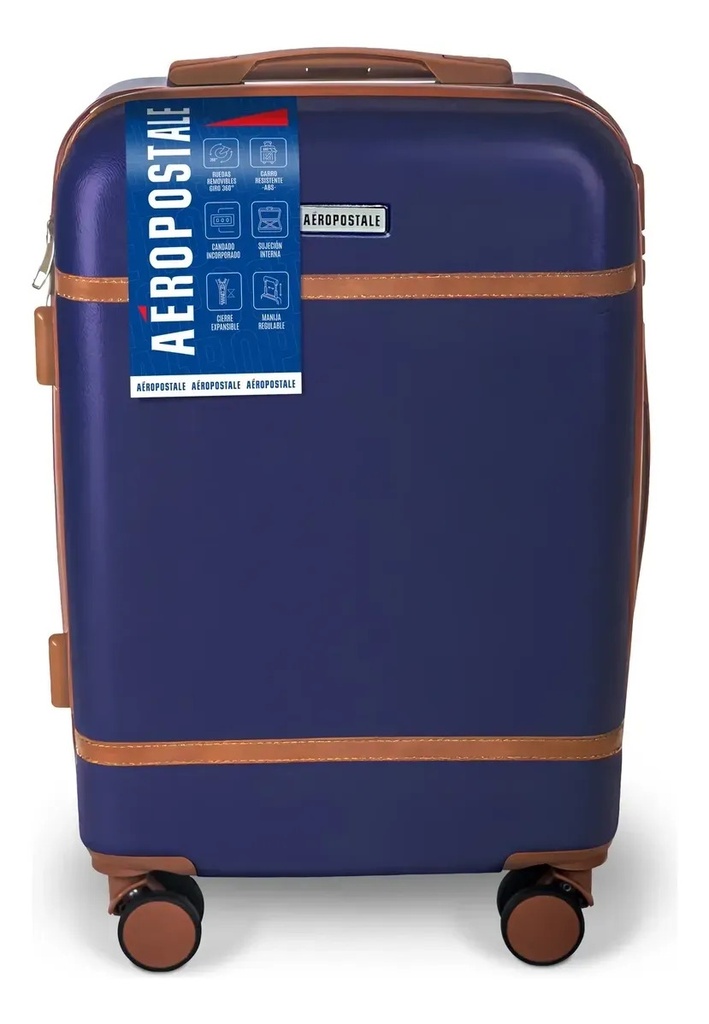 Set 3 Valijas Aeropostales 20 24 28 Rig Rue 360 C/ Azul Y Ma Azul Lisa