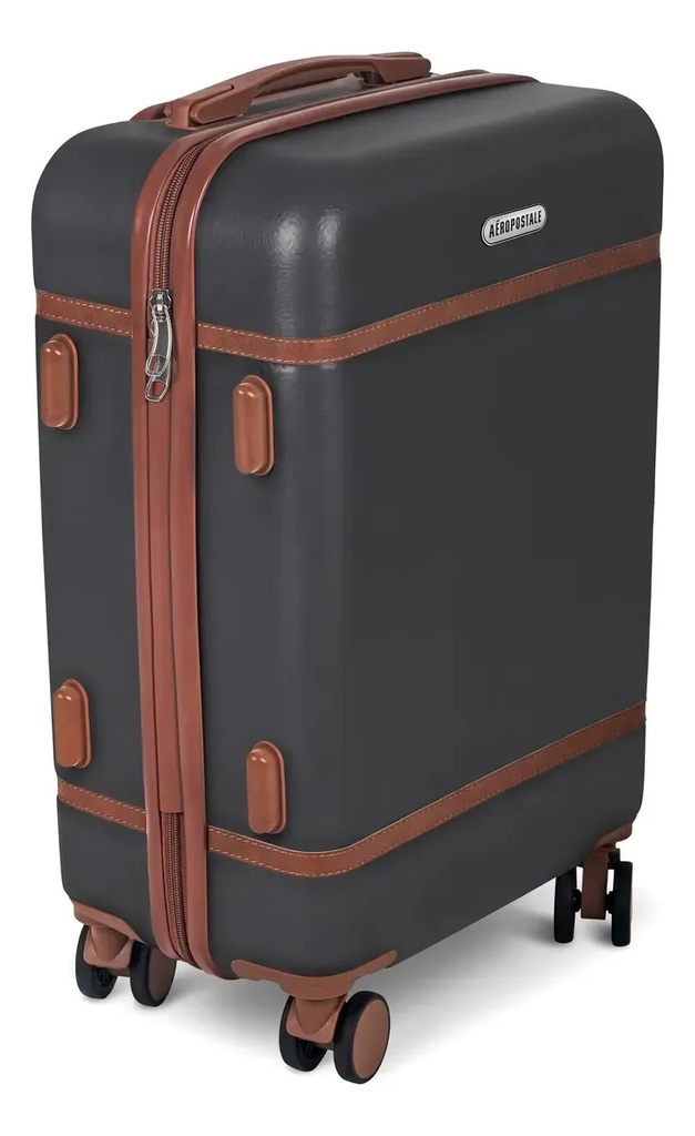 Set 3 Valijas Aeropostales 20 24 28 Rig R360 C/gris/marrón Gris Lisa