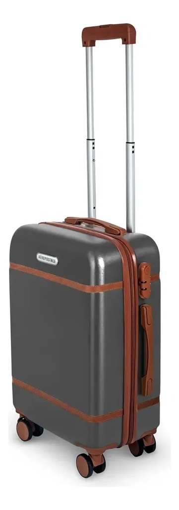 Set 3 Valijas Aeropostales 20 24 28 Rig R360 C/gris/marrón Gris Lisa