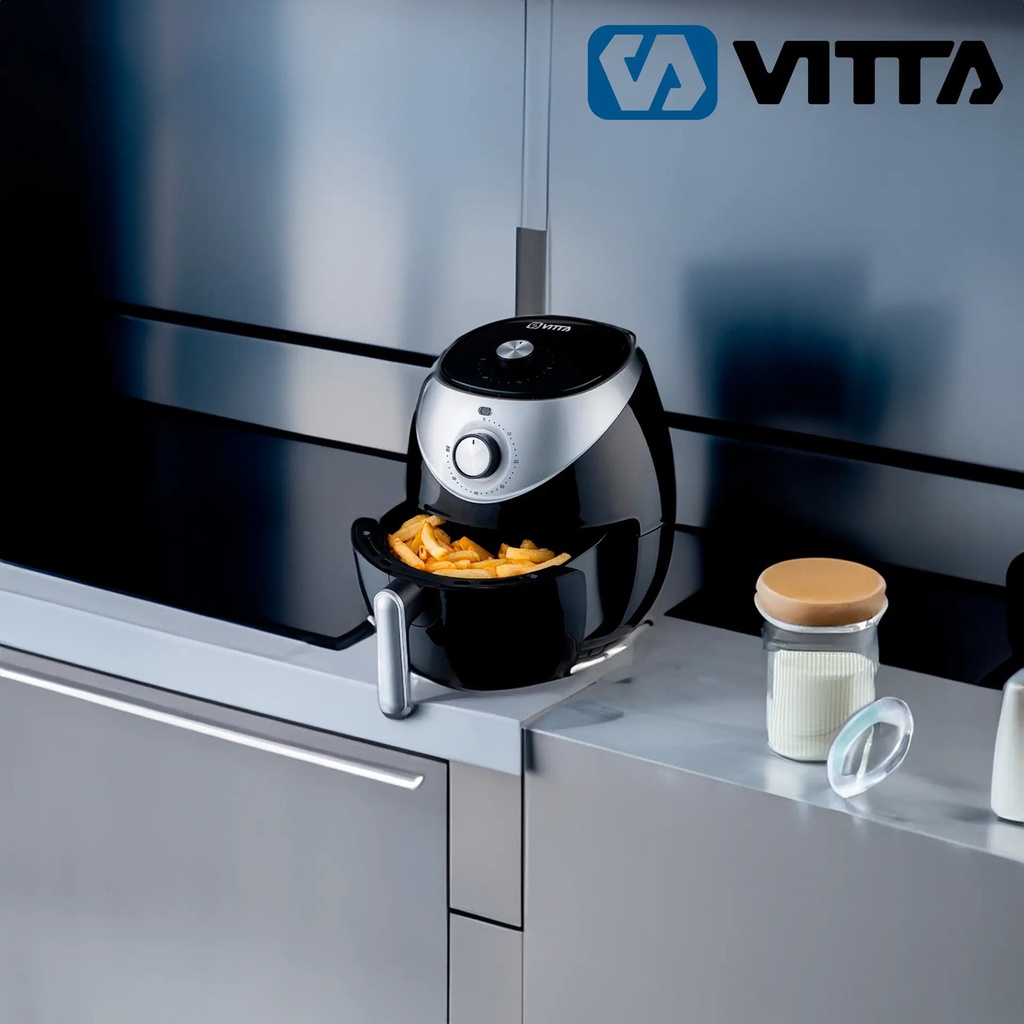 Freidora De Aire Caliente Sin Aceite 3.5 L - Vitta Negro