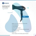 Secador De Pelo Westinghouse 2000w 3 Temperaturas Lh Color Negro