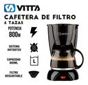 Cafetera Semi Automática - Negra De Filtro - Vitta Negro