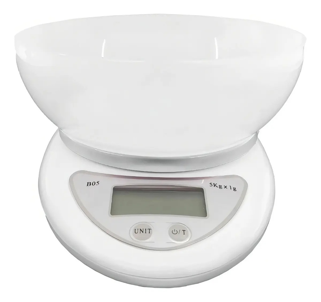 Balanza De Cocina Digital Kanji Home 5kg B05 Con Recipiente Capacidad Máxima 5 Kg Blanco