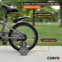 Bicicleta Infantil Corvo Rodado 16 Rueditas Acero Gris 16