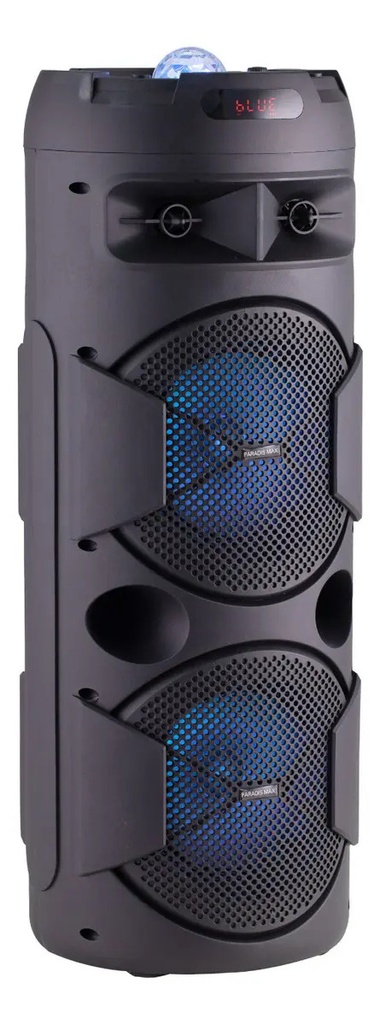 Parlante Torre Paradis Max 900w Con Bluetooth Luces Led Negro