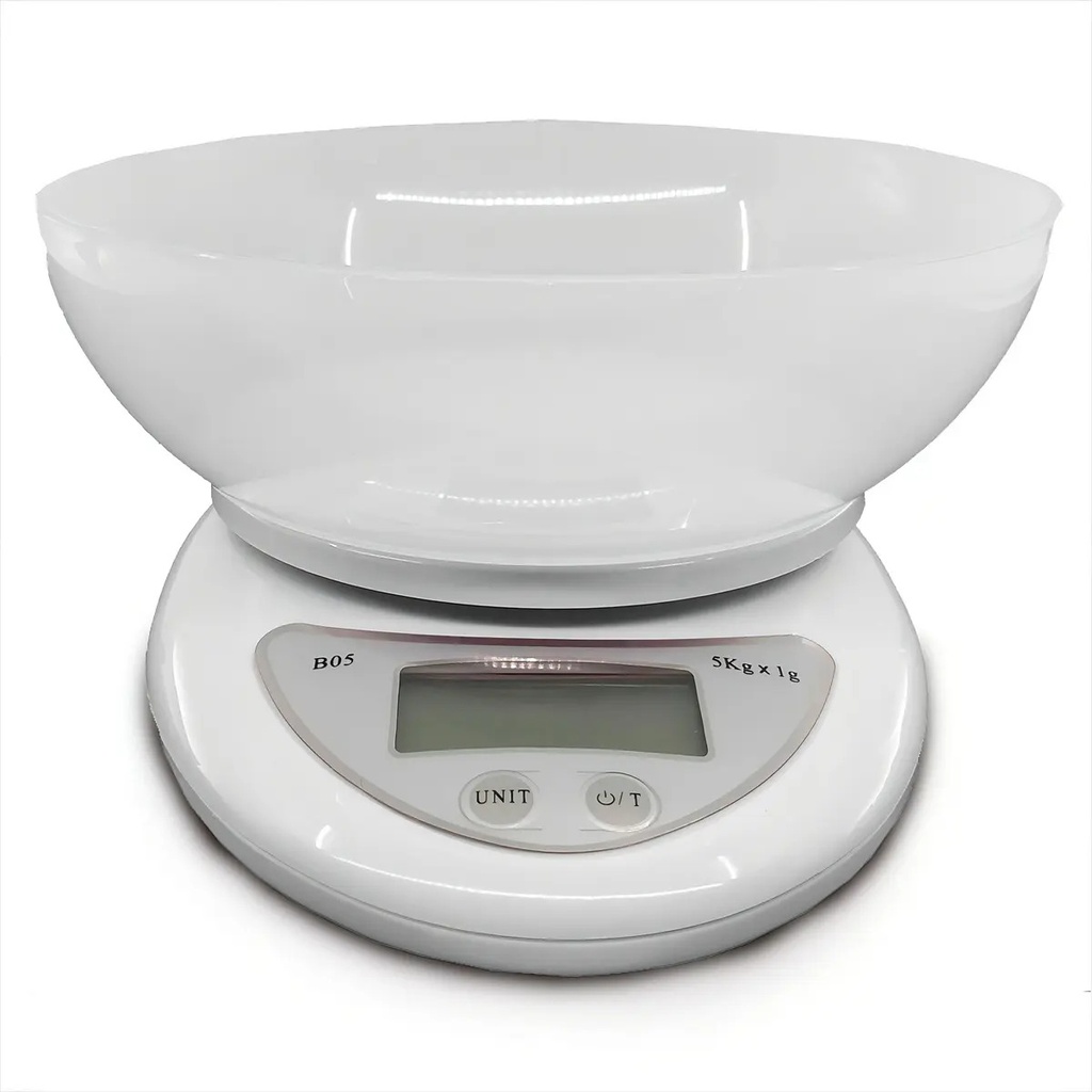 Balanza De Cocina Digital Kanji Home 5kg B05 Con Recipiente Capacidad Máxima 5 Kg Blanco