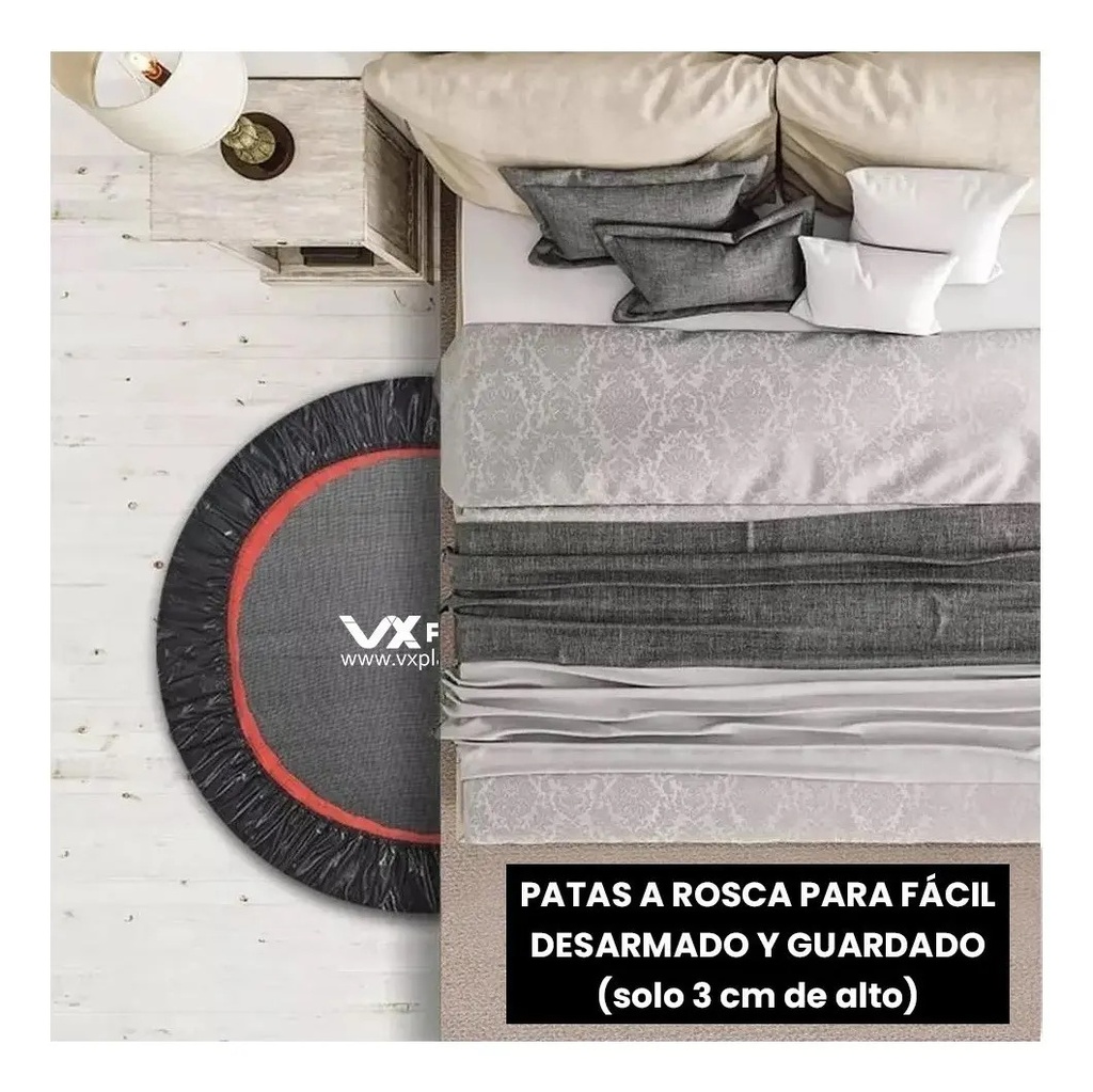 * Mini Trampolin Vxplay 1mts Gimnasia Fitness Profesional Negro