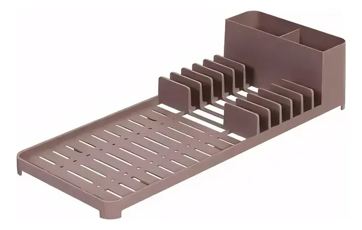 Kit Combo Cocina Escurridor Organizador Jabonera Tacho Gris.