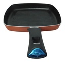 Bifera Grill Antiadherente 24 Cm Brinox Masala Plata/rojo