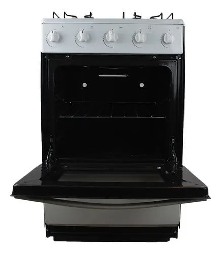 [5560] Cocina Vitta 4 Hornallas 52cm Puerta Y Respaldar De Vidrio (BLANCO GAS ENVASADO)