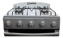 [5560] Cocina Vitta 4 Hornallas 52cm Puerta Y Respaldar De Vidrio (BLANCO GAS ENVASADO)