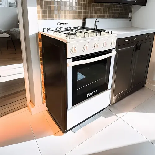 [5560] Cocina Vitta 4 Hornallas 52cm Puerta Y Respaldar De Vidrio (BLANCO GAS ENVASADO)