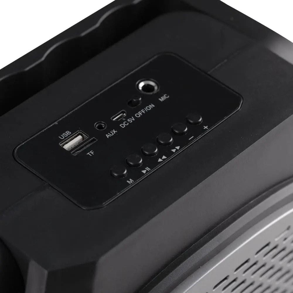 Parlante Bluetooth Portátil 15w Kanji Pacha Kj-pacha. Negro