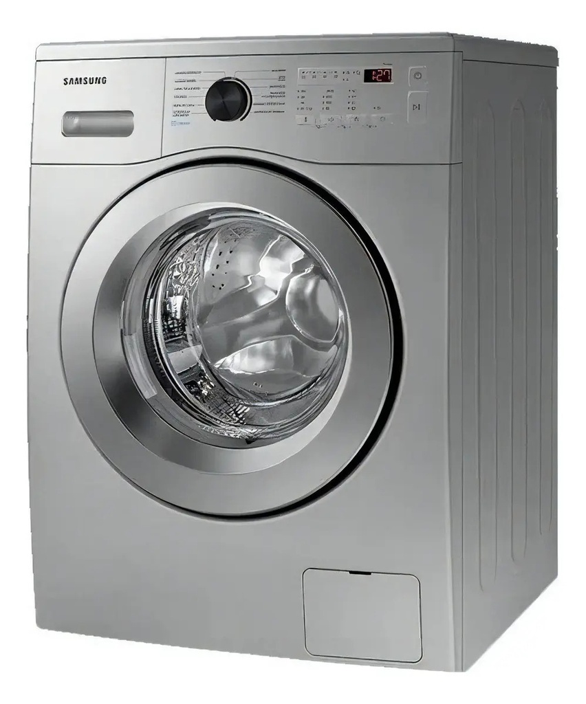 Lavarropas Automático Carga Frontal 7 Kg - Inverter White. Plateado