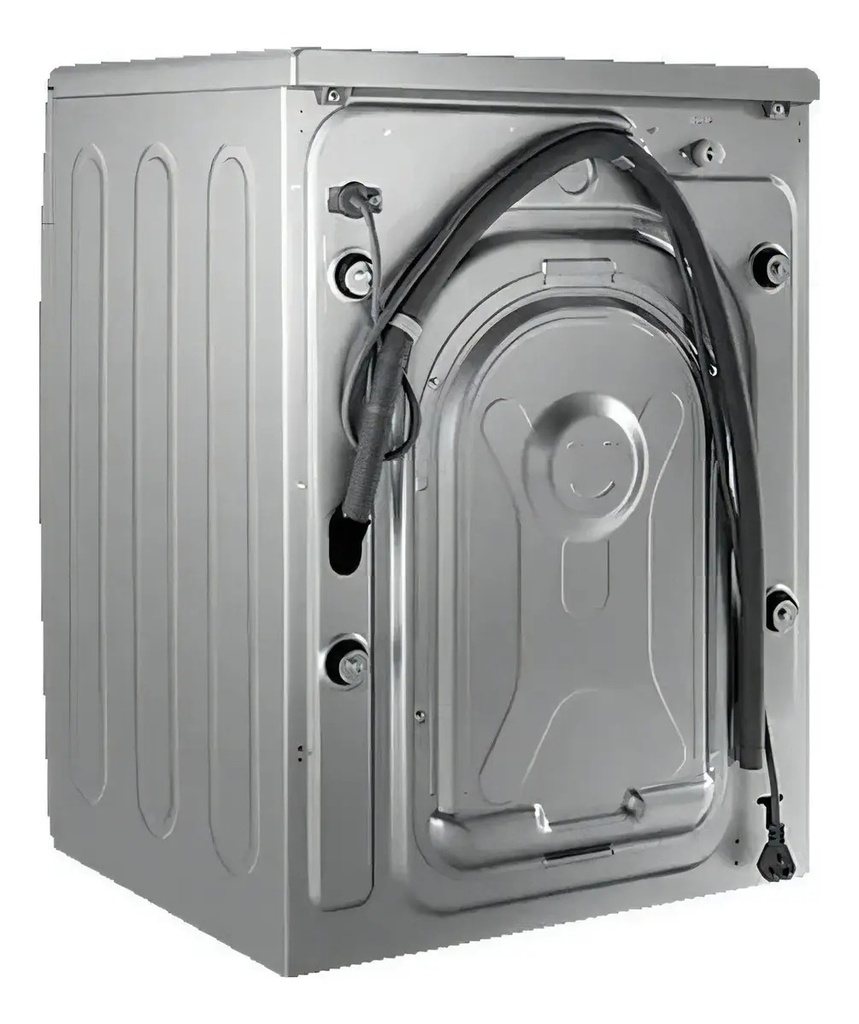Lavarropas Automático Carga Frontal 7 Kg - Inverter White. Plateado