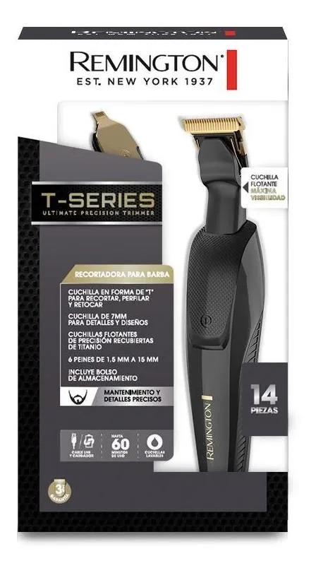 Recortadora De Barba Remington T-series Color Negro Y Dorado