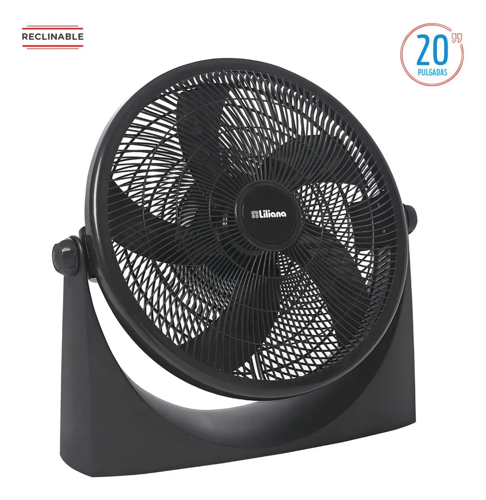 Turboventilador Reclinable Liliana Vtf20p Silencioso 3 Velocidades Negro 20''
