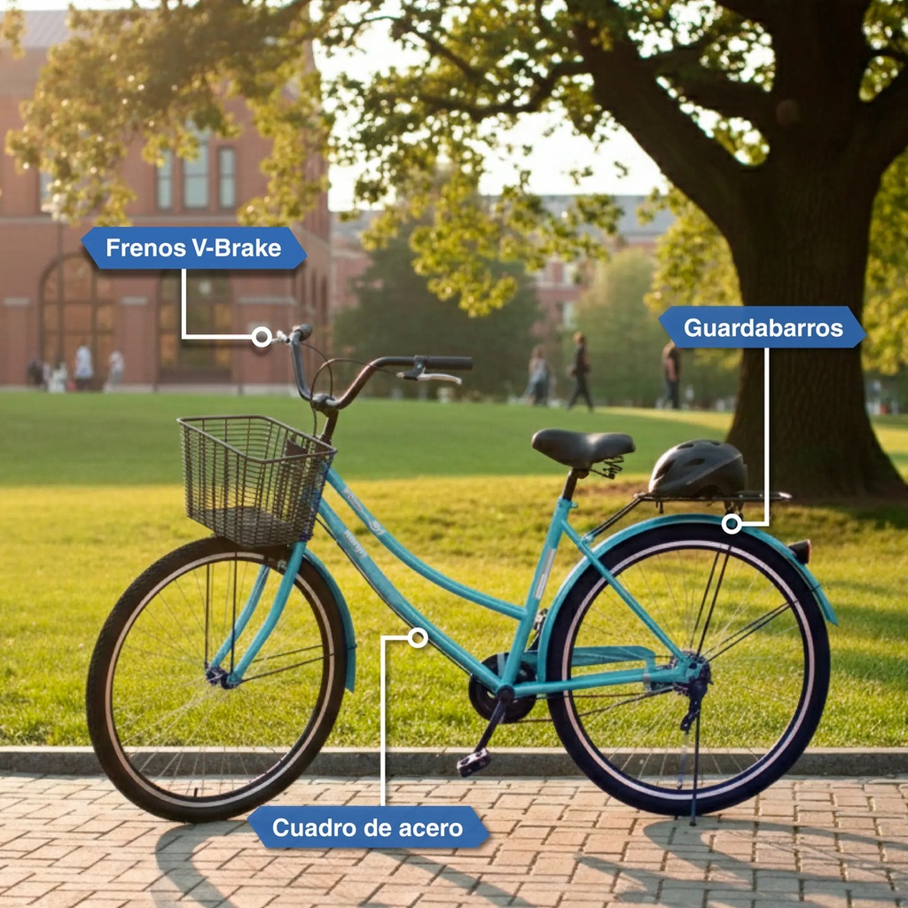 Bicicleta Kanji On Whells Paseo 27" Turquesa KJW-27ACECAN-T