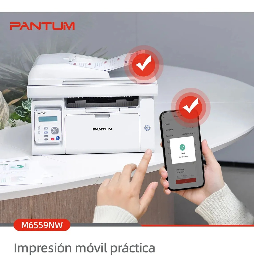 Impresora Multifunción Monocromática Pantum M6559nw Con Wifi