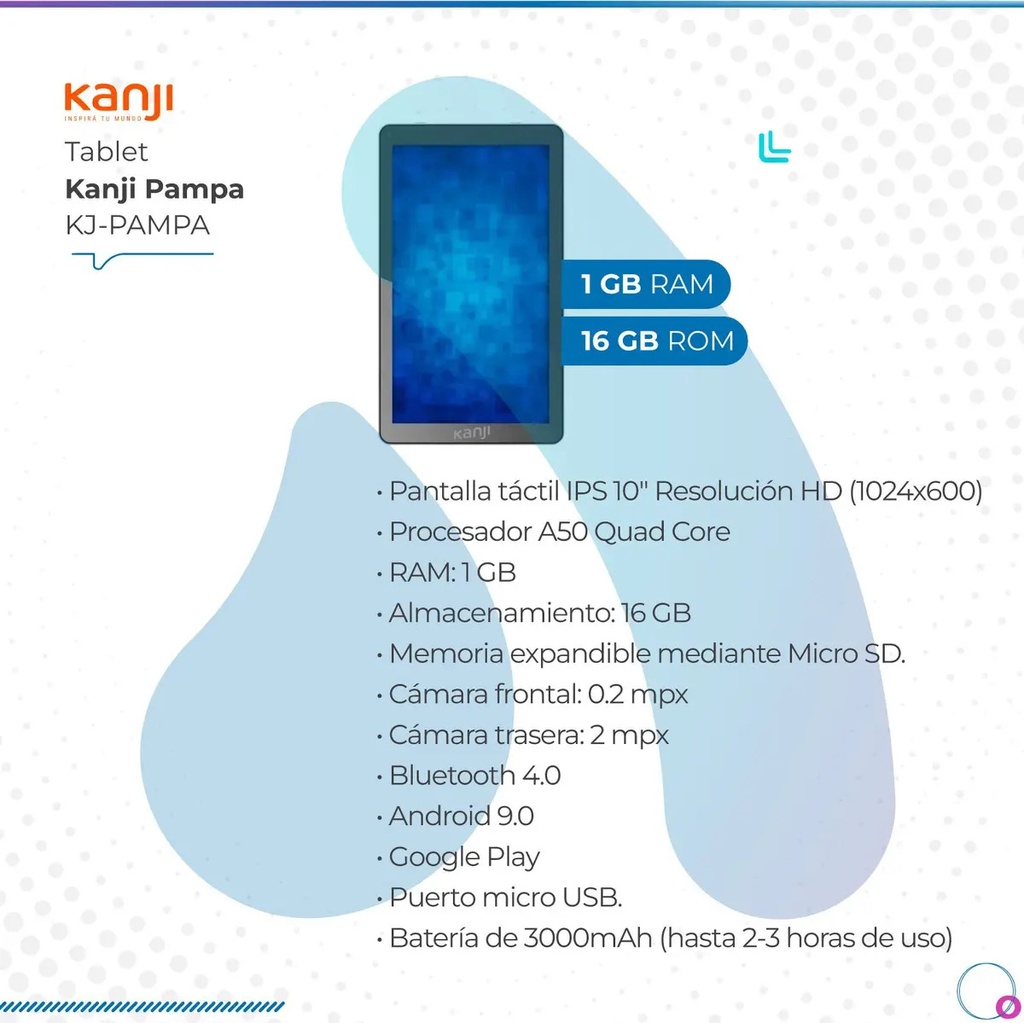 Tablet 10.1  16gb Color Negro 1gb De Memoria Ram