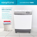 Lavasecarropas Semiautomático Kanji Twin Lava & Seca 5kg Con Bomba De Extracción Xpb55-655sp Blanco