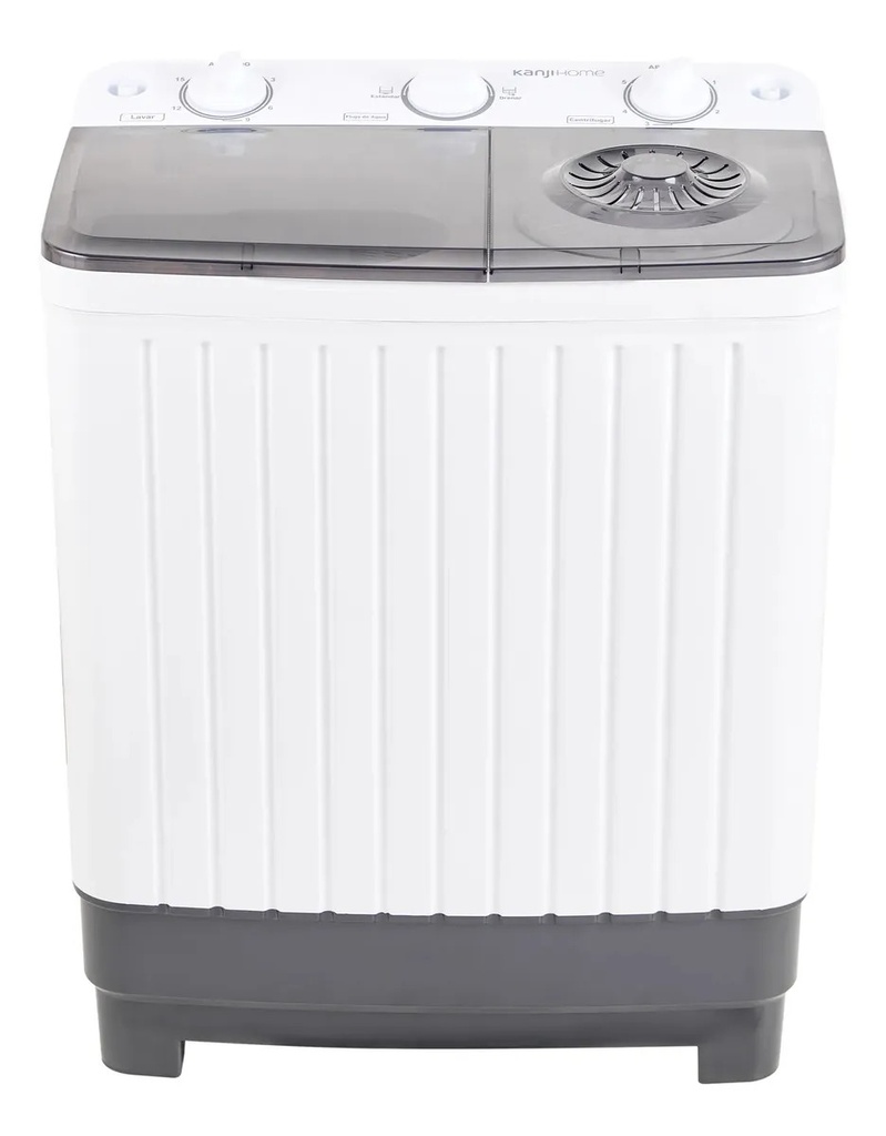 Lavasecarropas Semiautomático Kanji Twin Lava & Seca 5kg Con Bomba De Extracción Xpb55-655sp Blanco