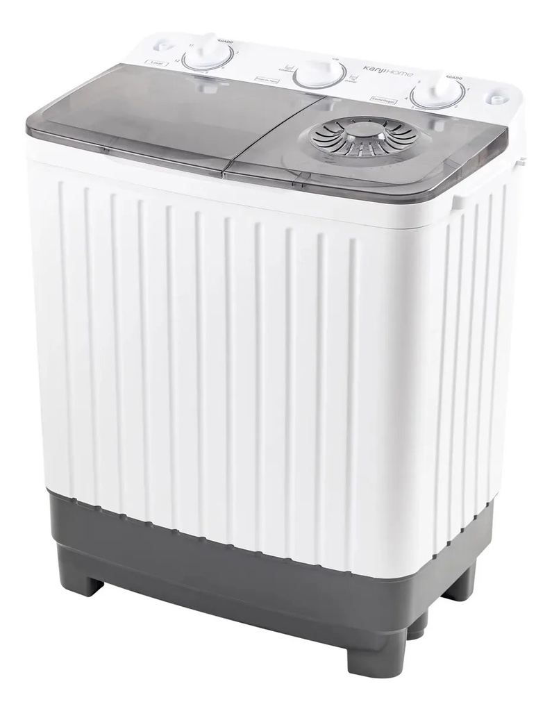Lavasecarropas Semiautomático Kanji Twin Lava & Seca 5kg Con Bomba De Extracción Xpb55-655sp Blanco