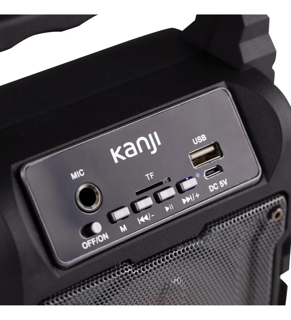 Parlante Bluetooth Portátil Radio Fm Usb Y Sd Kanji Amnesia  Negro