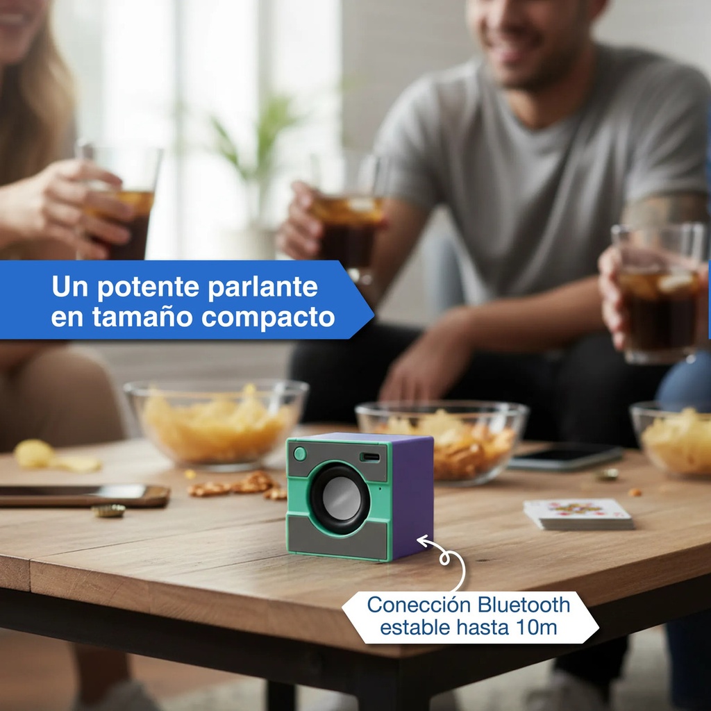 Parlante Portátil Music Bluetooth Mini Usb Altavoz Azul