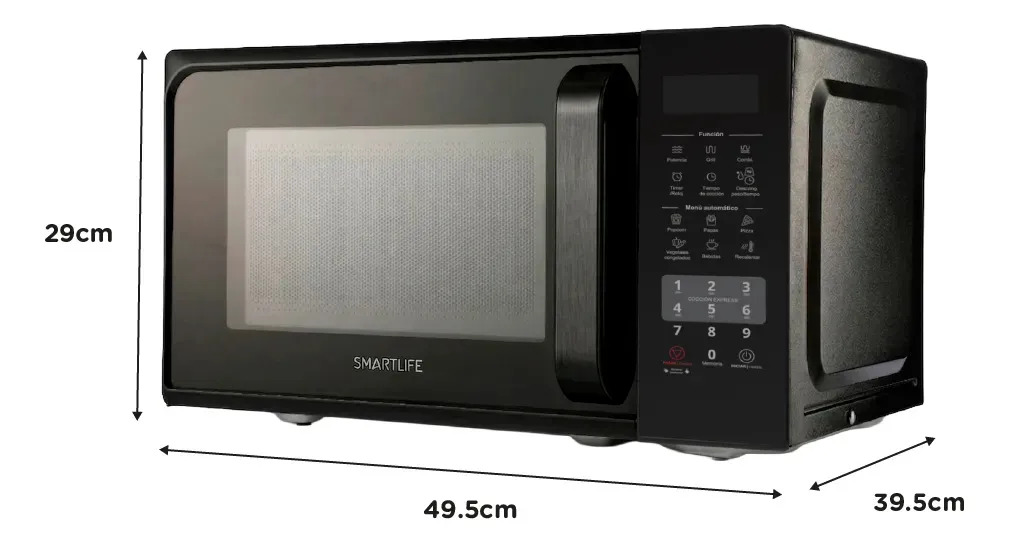 Microondas Smartlife 29 Litros Digital C/Grill Color Negro (SL-MVO29MDGB)