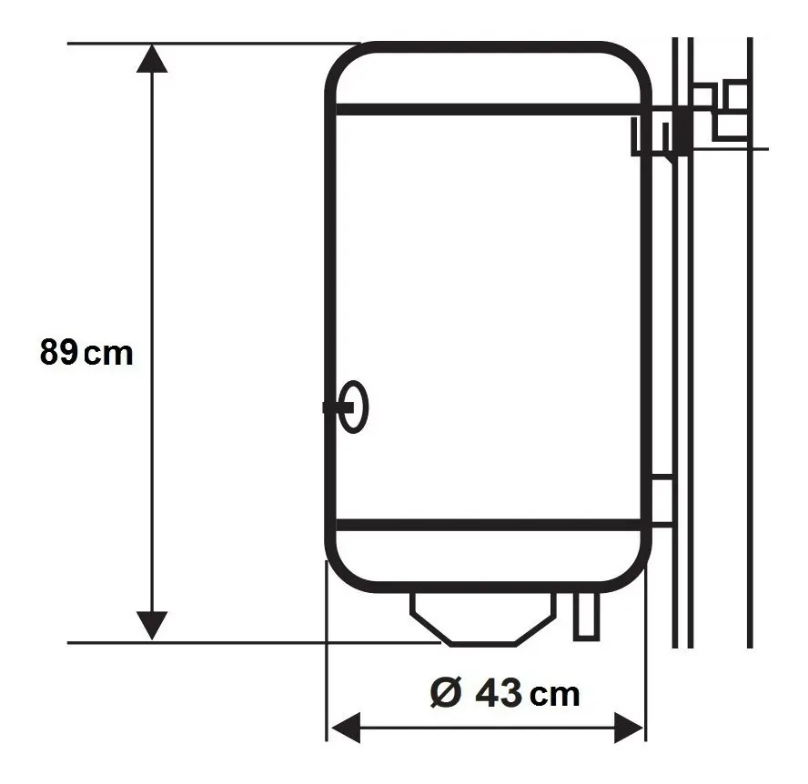 Termotanque Ecotermo 70 Lts Electrico C/superior Tec010s070 Blanco