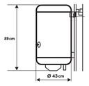 Termotanque Ecotermo 70 Lts Electrico C/superior Tec010s070 Blanco