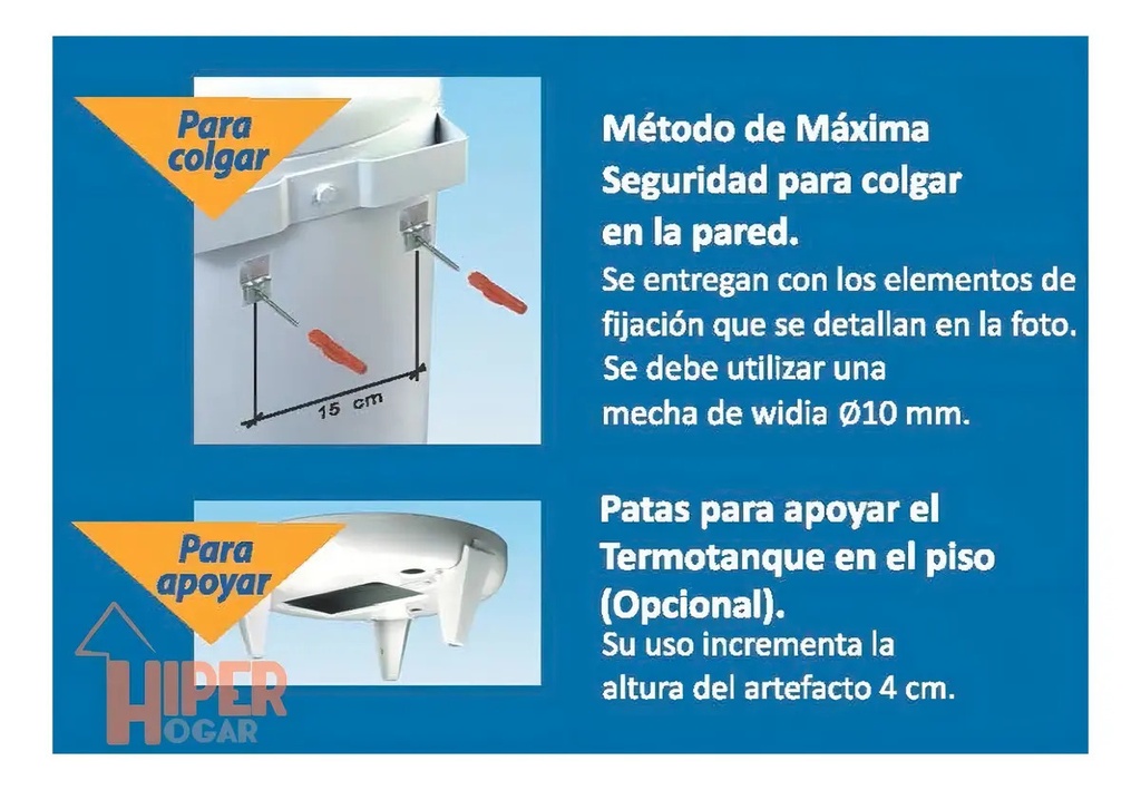 Termotanque Eléctrico Ecotermo 49l Blanco Conexión Inferior Anticorrosivo