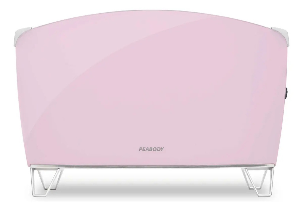 Calefactor Eléctrico Vitroconvector Doble Vidrio Peabody Pe-bvc15p 1500w Color Rosa